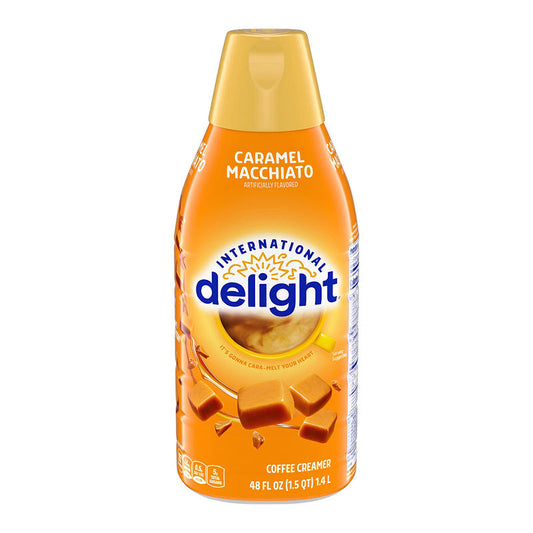 International Delight caramel macchiato coffee creamer bottle