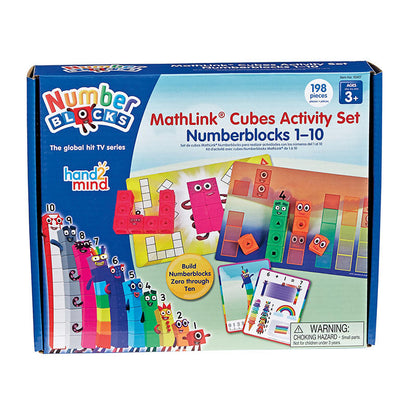 Numberblocks MathLink Cubes set for numbers 1 to 10