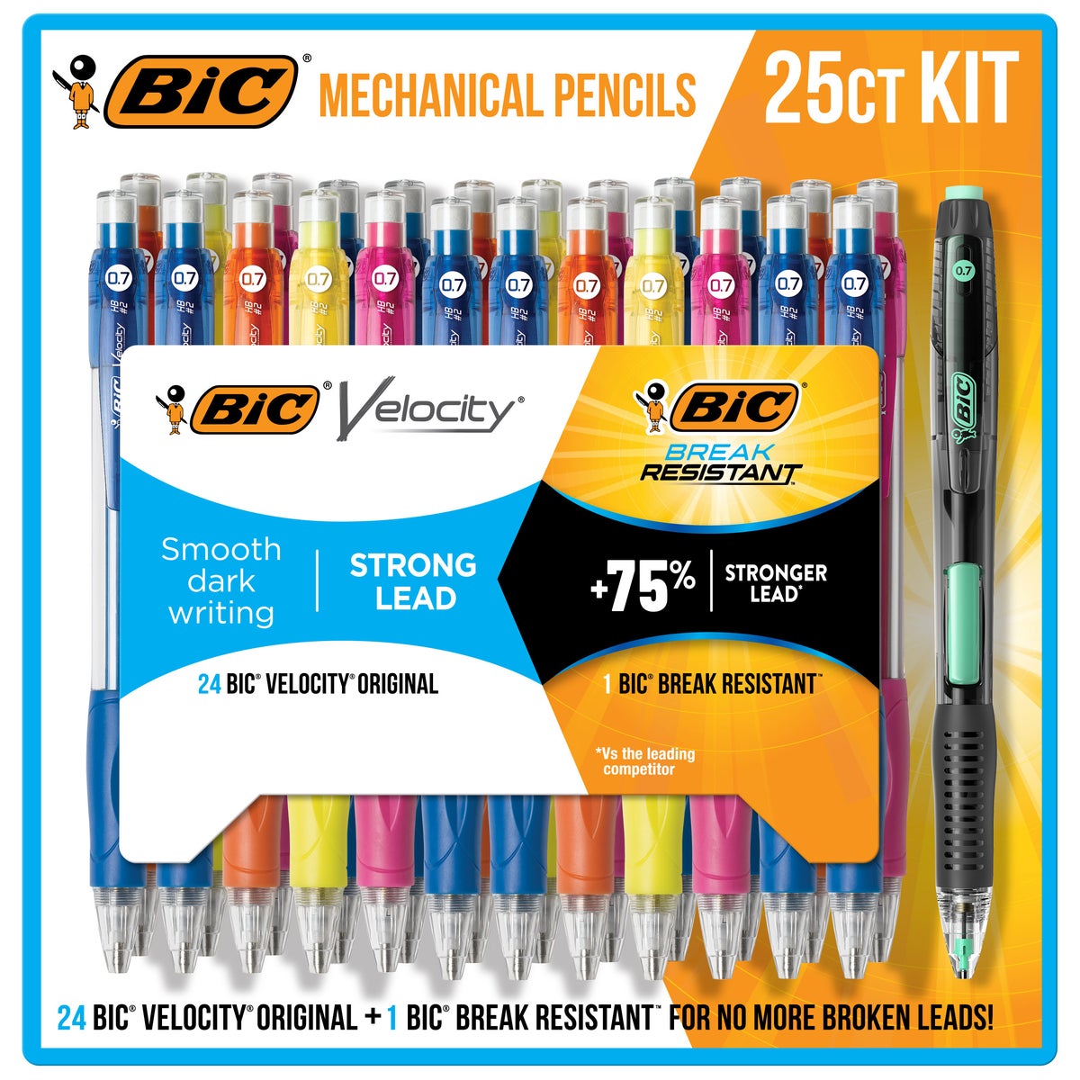 BIC 0.7mm mechanical pencil kit 25 count