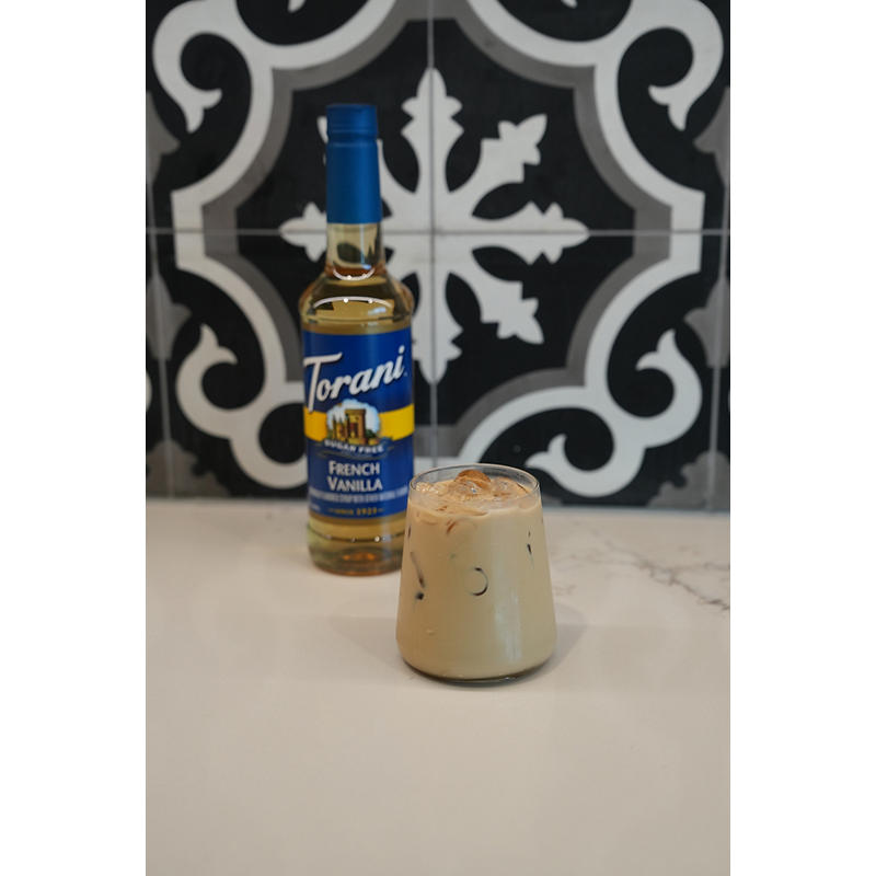 French vanilla syrup bottle packaging