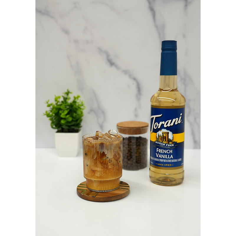 Torani sugar free syrup side view