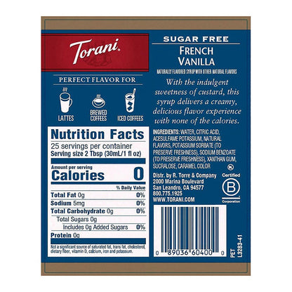 25.4 oz Torani French vanilla syrup