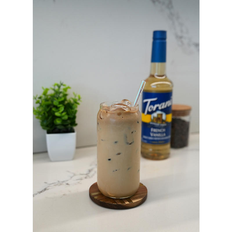 Torani syrup bottle with vanilla flavor