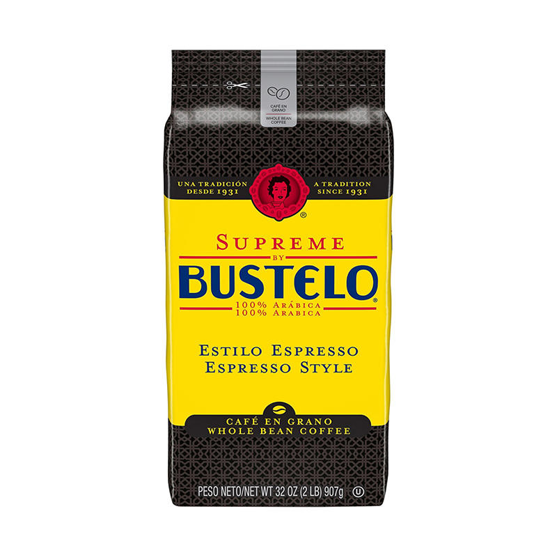 Cafe Bustelo espresso style whole bean coffee bag