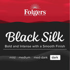 Folgers Black Silk premium dark roast coffee