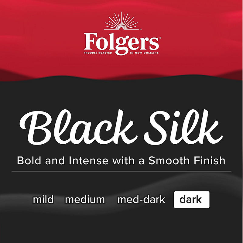 Folgers Black Silk premium dark roast coffee