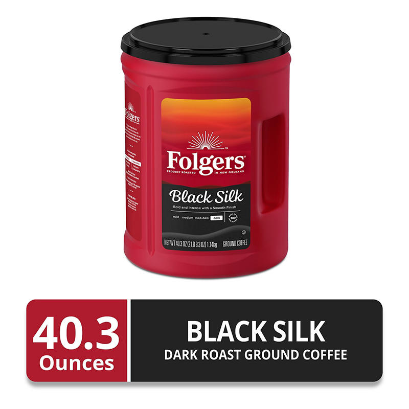 Folgers Black Silk coffee for French press