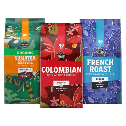 Freshly sealed Colombian coffee bag medium roast