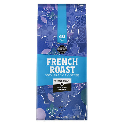 Wellsley Farms French roast whole bean coffee bag