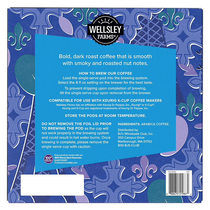 French roast coffee pod box front view