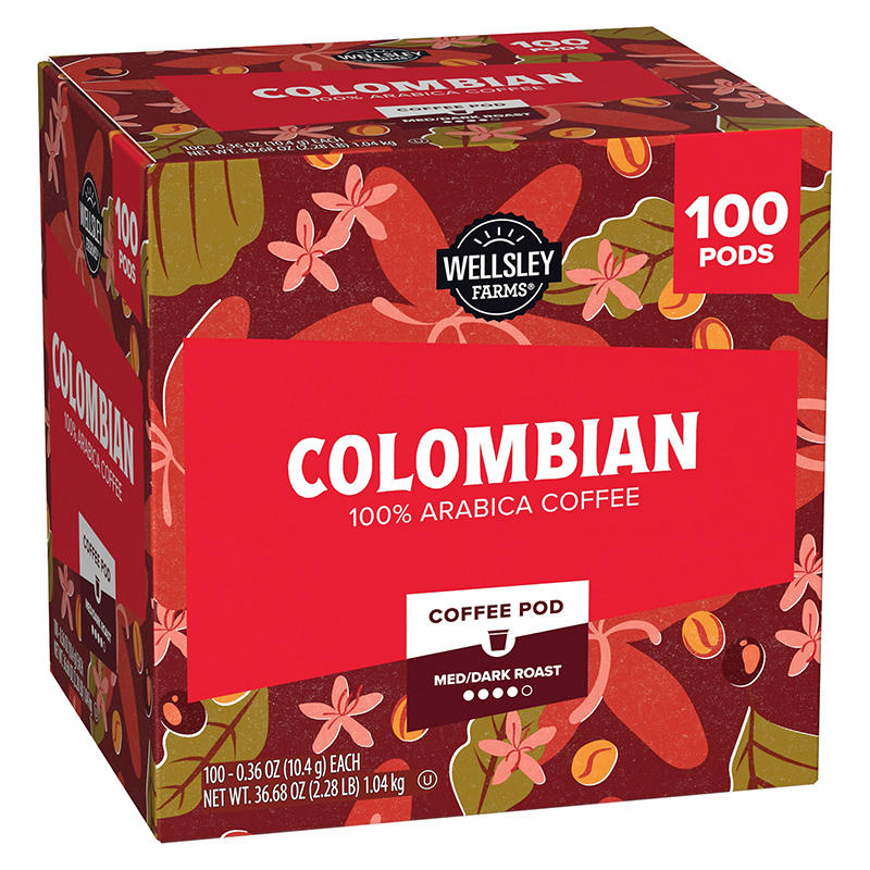 Wellsley Farms 100% Colombian single-serve coffee pods