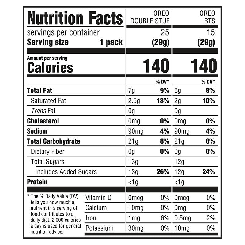 Oreo Double Stuf chocolate sandwich cookies snack packs