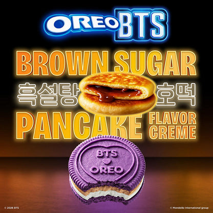 Oreo BTS cookies with brown sugar pancake flavor creme