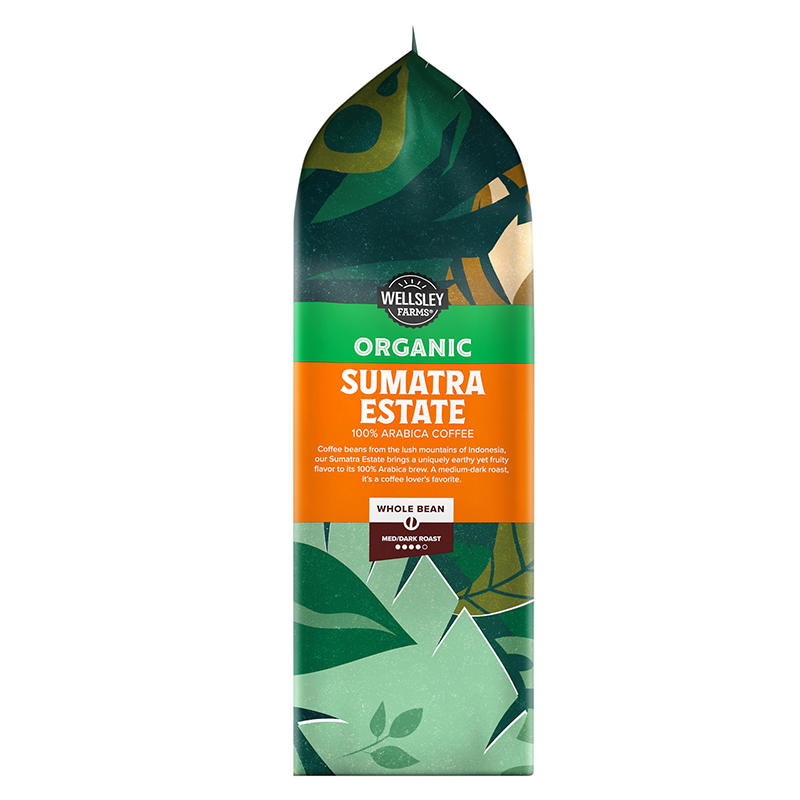 Wellsley Farms Sumatra estate coffee packaging