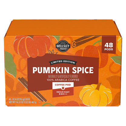 Wellsley Farms pumpkin spice coffee pods 48 count
