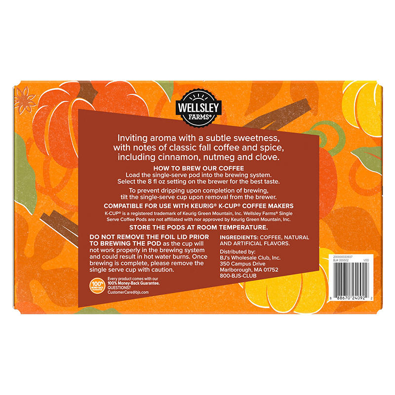 Single-serve pumpkin spice coffee pods