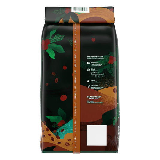 Starbucks medium roast coffee beans front view