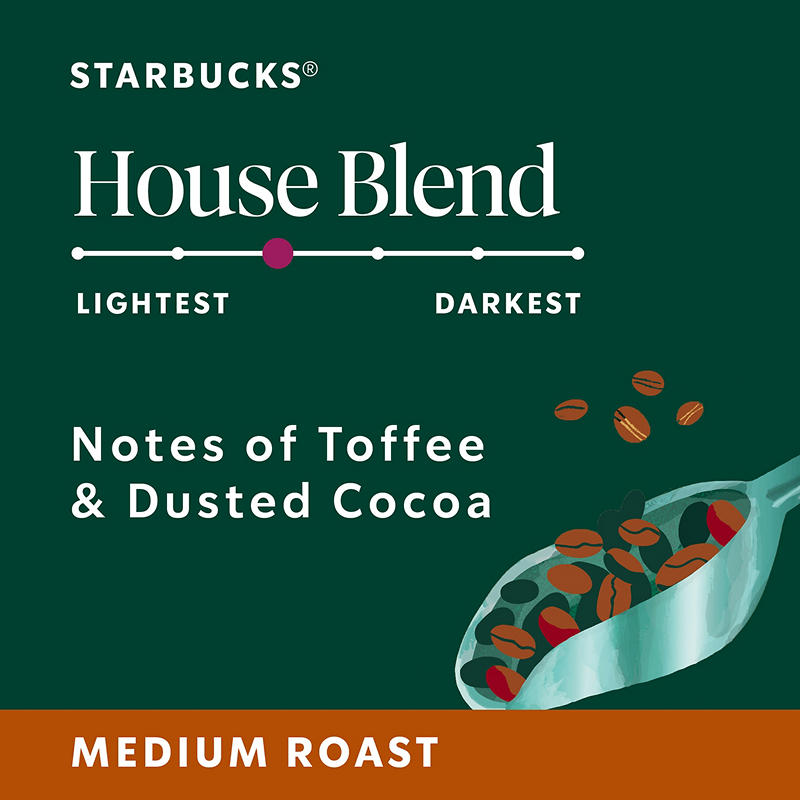 Starbucks House Blend coffee close-up packaging