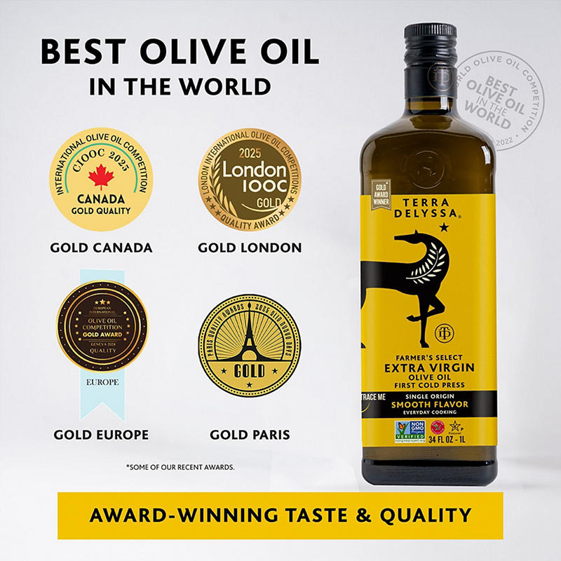 Terra Delyssa premium olive oil packaging detail