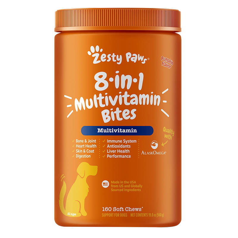 Zesty Paws 8-in-1 Multivitamin Bites pumpkin 160 count