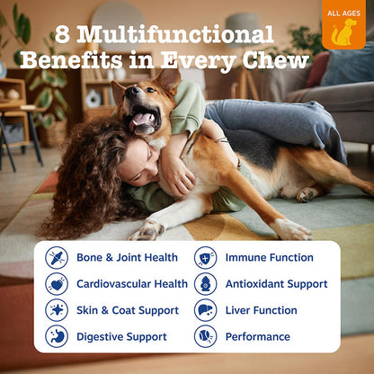8-in-1 multivitamin chewables for adult and senior dogs