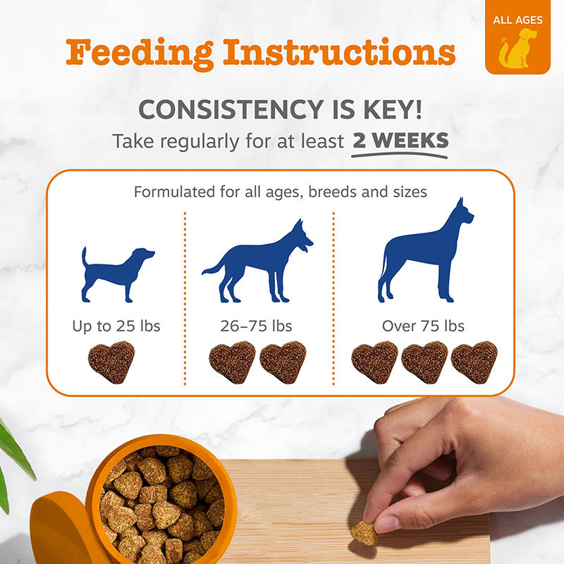 Dog multivitamin bites for skin coat digestion and joints