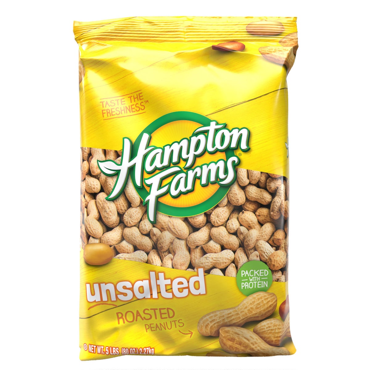 Hampton Farms unsalted in-shell roasted peanuts 5 lb bag