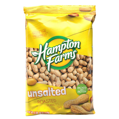 Hampton Farms unsalted in-shell roasted peanuts 5 lb bag