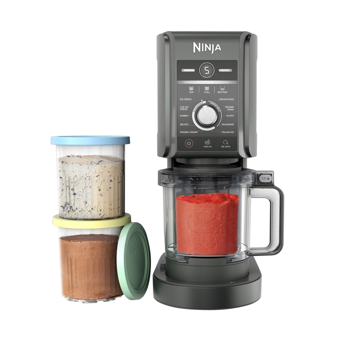 Ninja CREAMi Deluxe 11-in-1 ice cream maker front view