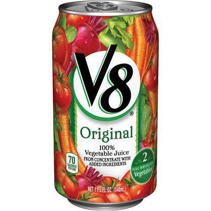 V8 vegetable juice cans in original flavor