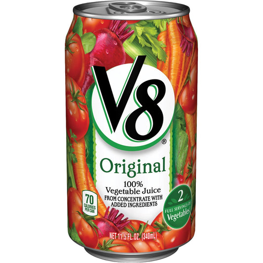 V8 vegetable juice cans in original flavor