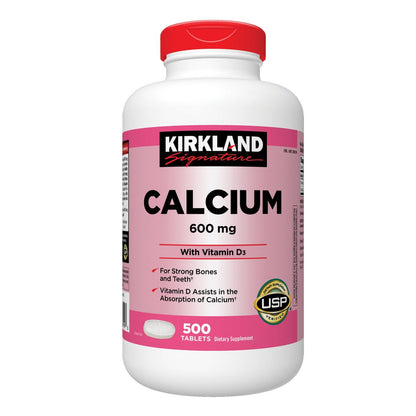 Kirkland Signature Calcium 600 mg with Vitamin D3 tablets