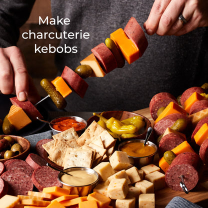 Hickory Farms beef sausage with mustard seed and pepper