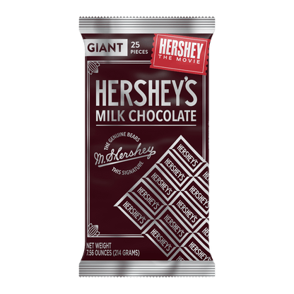 Hershey's milk chocolate giant bar with 25 pieces