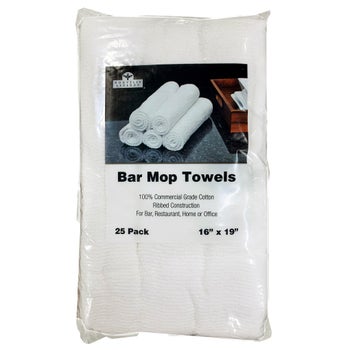 Nouvelle Legende white ribbed cotton bar towels 25-count