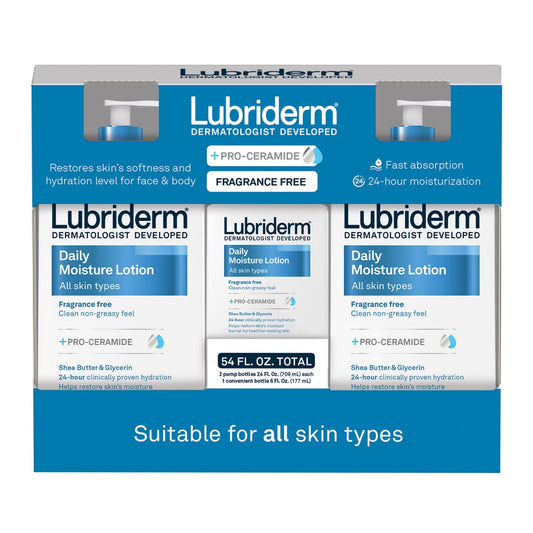 Lubriderm Daily Moisture Lotion 2-pack with travel size