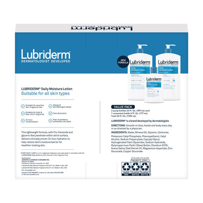 Fragrance free Lubriderm lotion 24 fl oz bottles