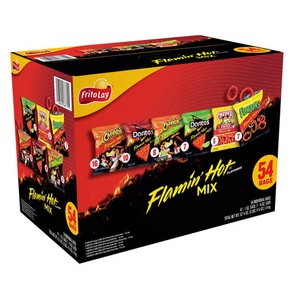Frito-Lay Flamin' Hot snack variety pack front view