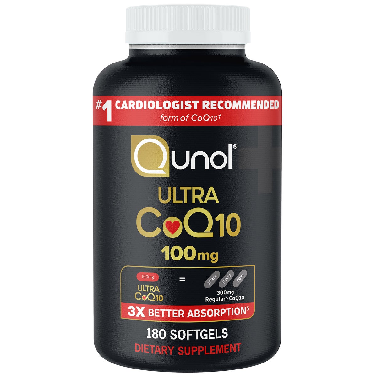 Qunol Ultra CoQ10 100 mg softgels bottle
