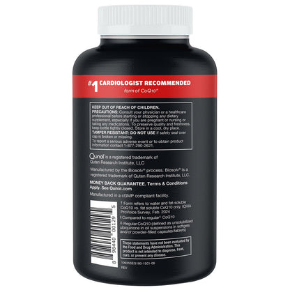 Qunol CoQ10 180 count supplement front label