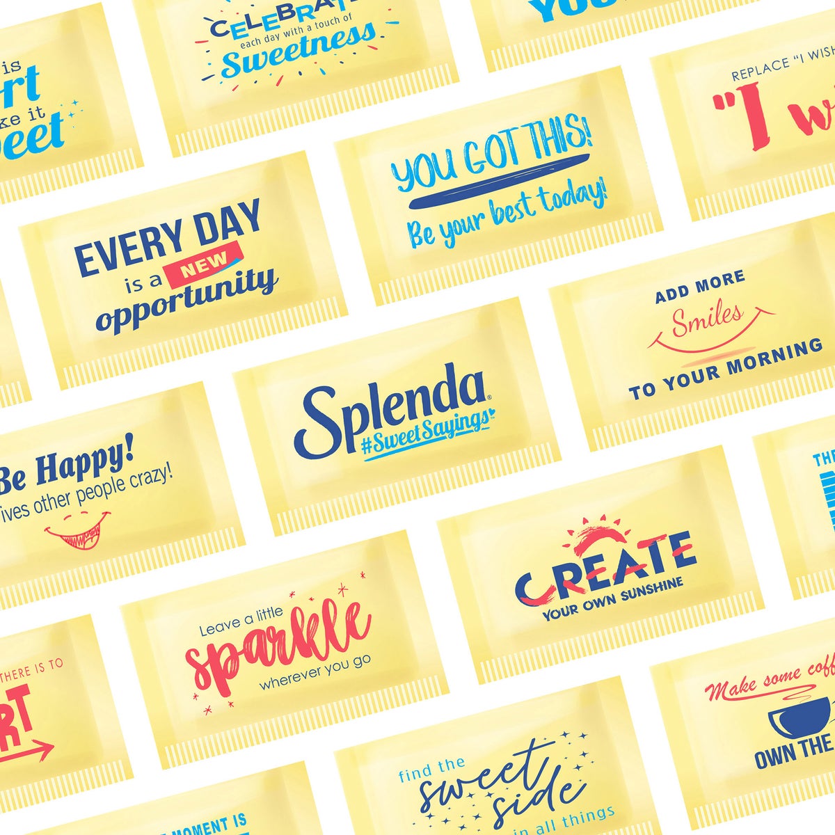 Splenda packet box side panel