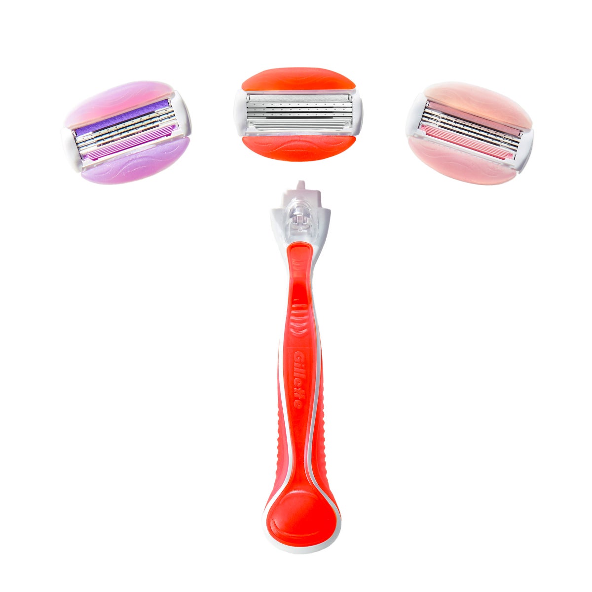 Women’s 3-blade shaving razor with ergonomic handle