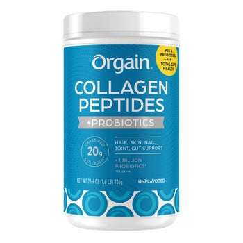 Orgain unflavored collagen peptides with probiotics 1.6 lb container