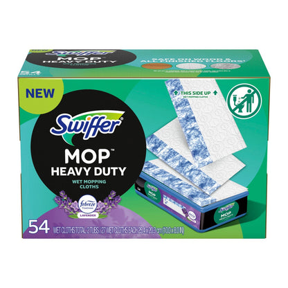 Swiffer Heavy Duty Wet Cloths Lavender 54-count pack