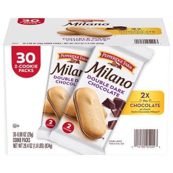 Pepperidge Farm Milano Double Dark Chocolate cookies 30-count box