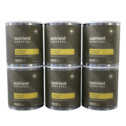 Nutrient Survival emergency food cans with resealable lids