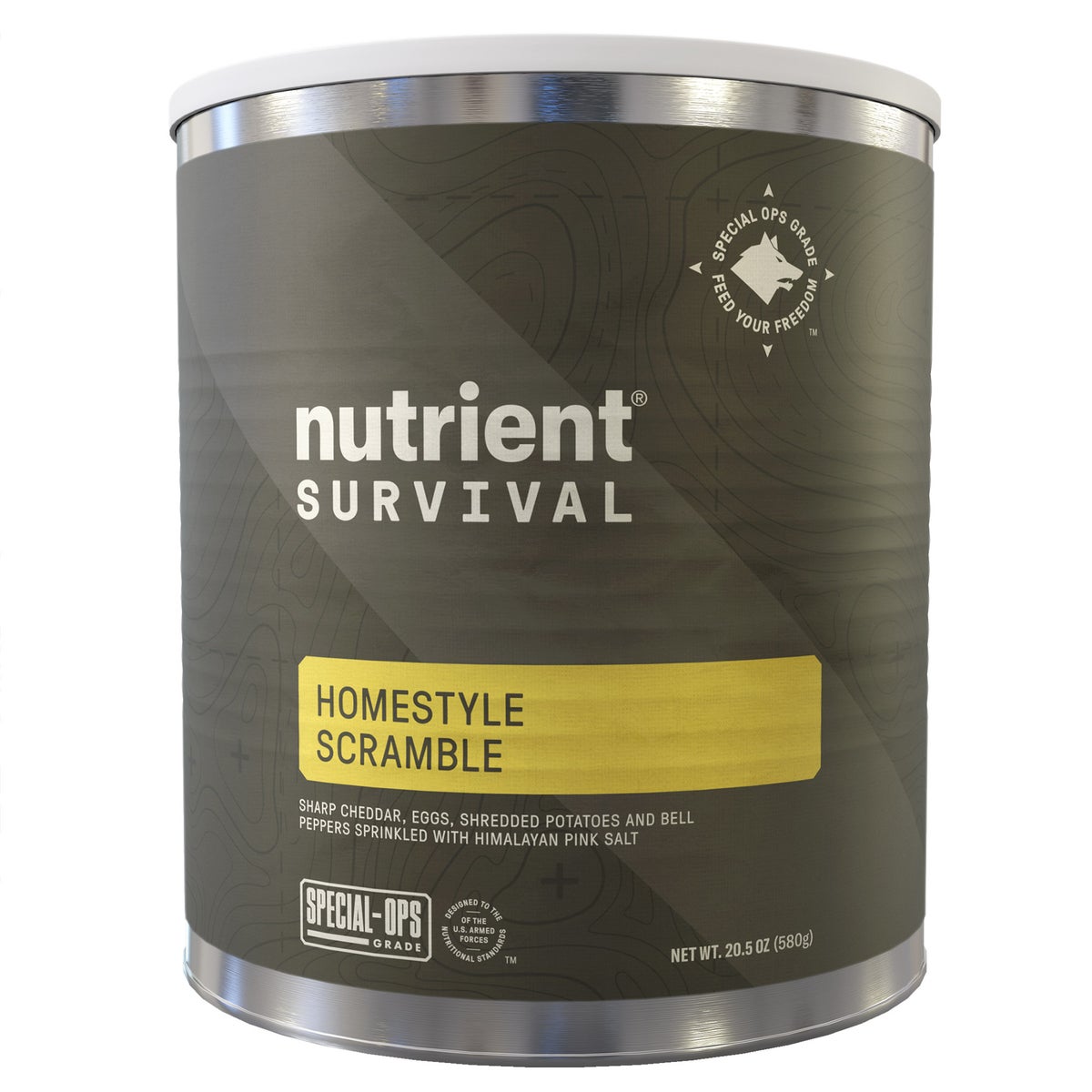 Gluten free soy free freeze dried scramble cans