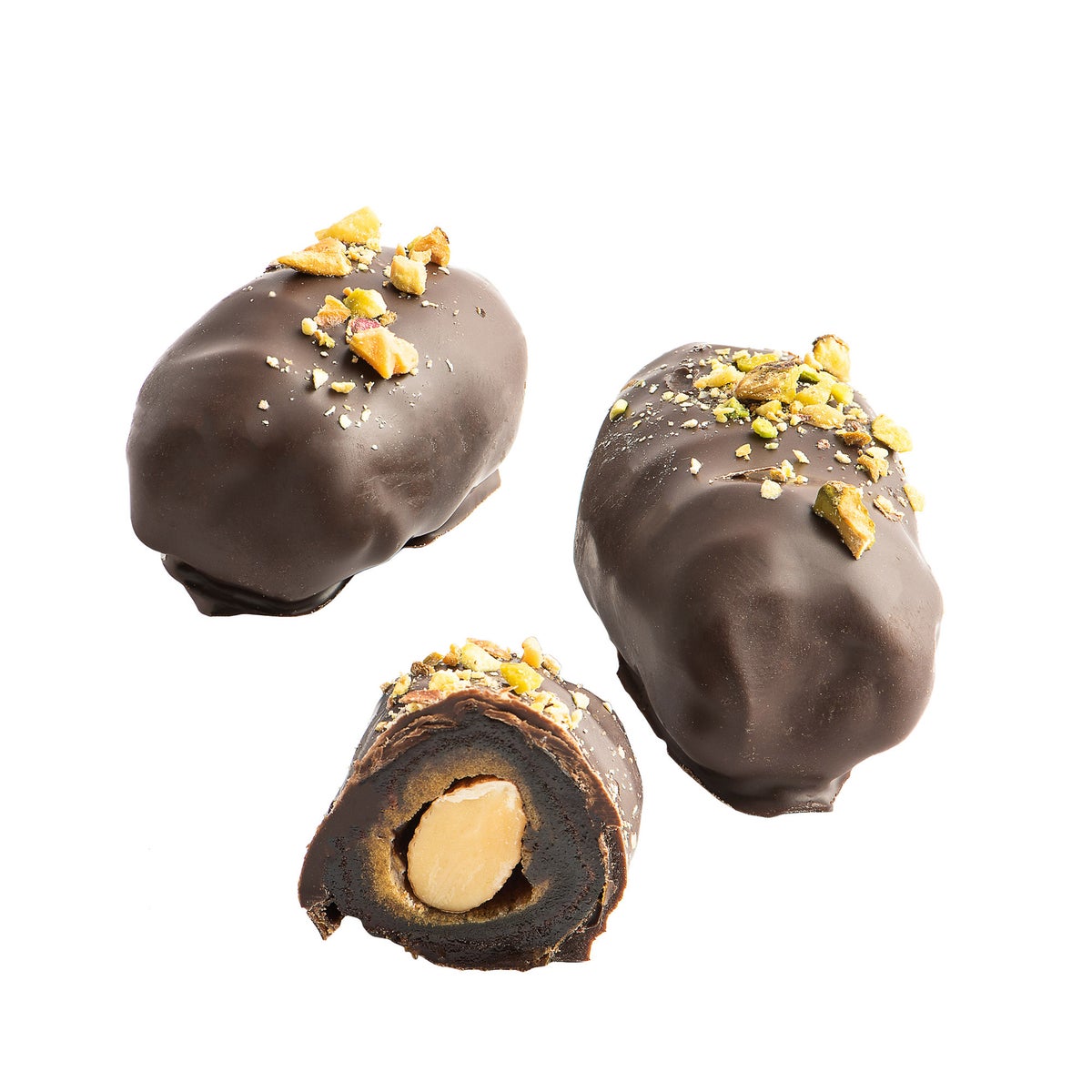 Caribbean Crescent assorted chocolate covered dates
