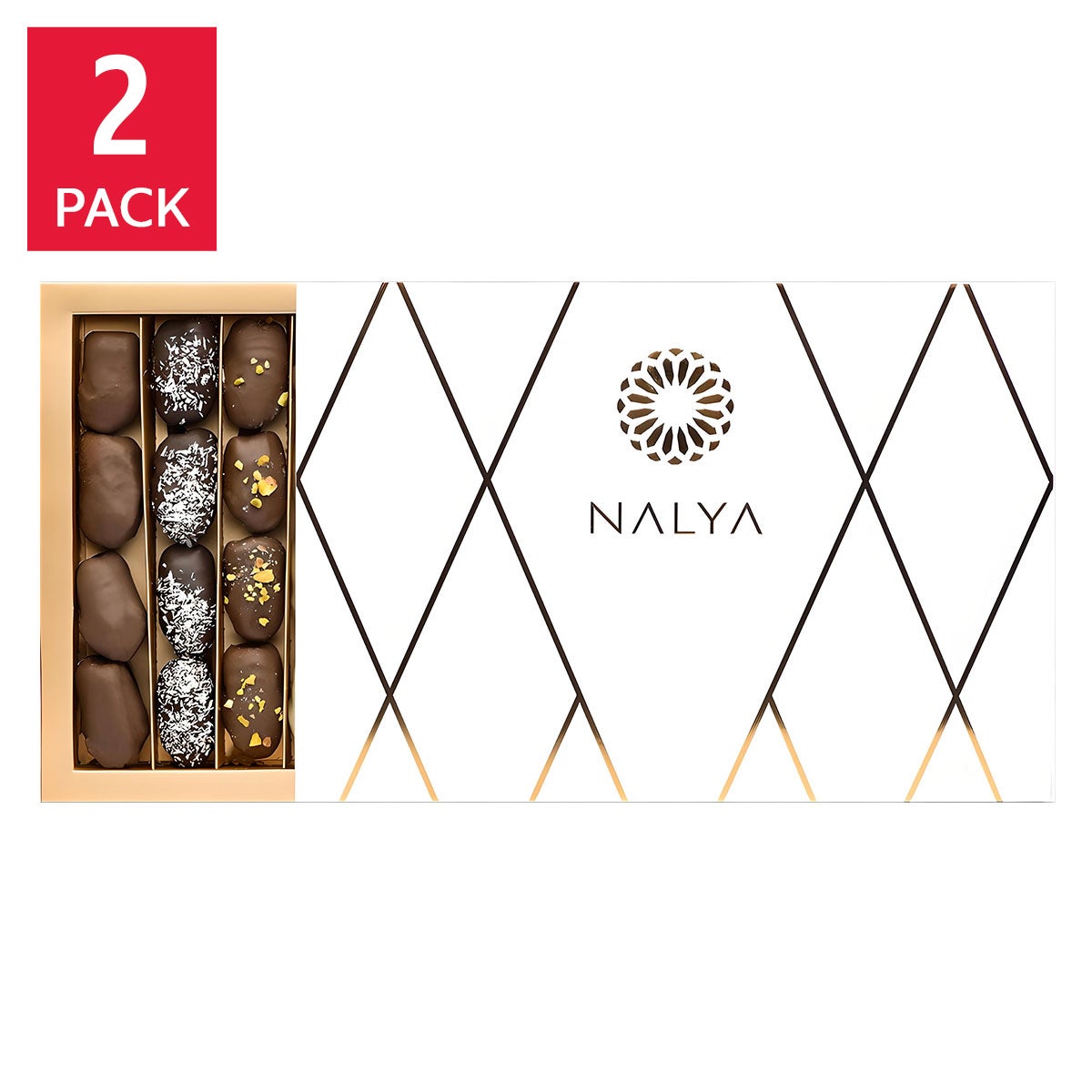 Luxury halal chocolate covered dates gift box