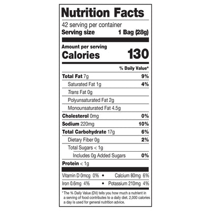 Gluten-free sea salt veggie straws snack pack